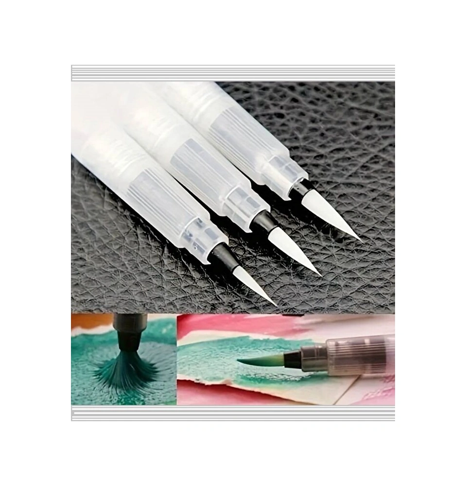 Fırça Uçlu, Brush Pen, Suluboya Fırçaları, Su Ve Mürekkep Hazneli Fırça Kalem-l Beden Fırça Uçlu, Brush Pen, Suluboya Fırçaları, Su Ve Mürekkep Hazneli Fırça Kalem-l Beden