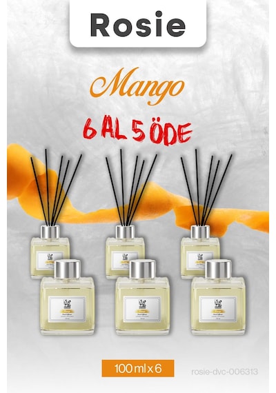 Mango 6 Al 5 Öde, Rosie Çubuklu Oda Kokusu 100 Ml Fresh