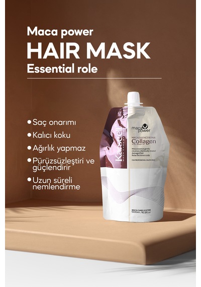 Karseell Maca Özü Onarıcı Kolajen Saç Bakım Maskesi 500 ML