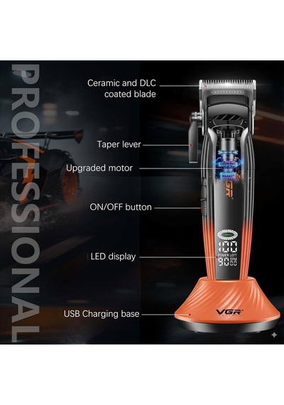 Vgr 889c Profesyonel Erkek Saç Kesme Makinesi, 9000 Rpm Akülü Berber Saç Kesme Makinesi, Seramik Ve Mım Bıçaklar, 6 Manyetik Kılavuz Tarak, Led Ekran, Usb Şarj Tabanı, Erkek Berber Bakım Seti 210 DK Vgr 889c Profesyonel Erkek Saç Kesme Makinesi, 9000 Rpm Akülü Berber Saç Kesme Makinesi, Seramik Ve Mım Bıçaklar, 6 Manyetik Kılavuz Tarak, Led Ekran, Usb Şarj Tabanı, Erkek Berber Bakım Seti 210 DK