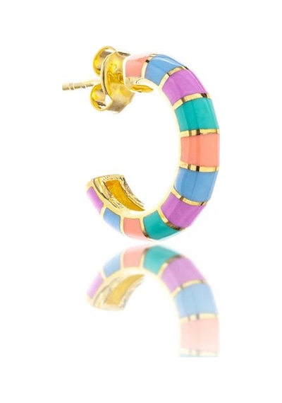 Tutti Frutti Gümüş Küpe-393 Gold