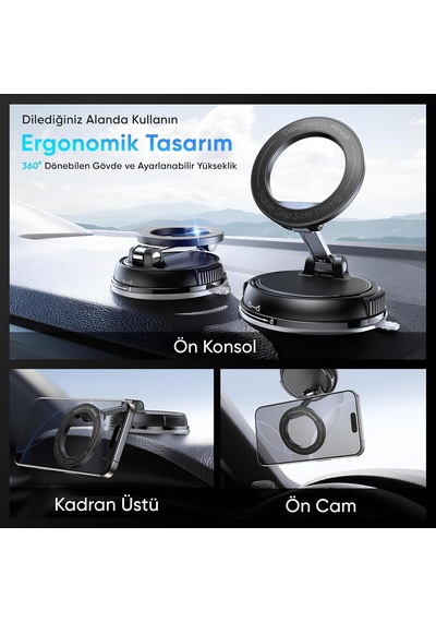Mag360 Magsafe İle Uyumlu Araç Telefon Tutucu 2 Mixed
