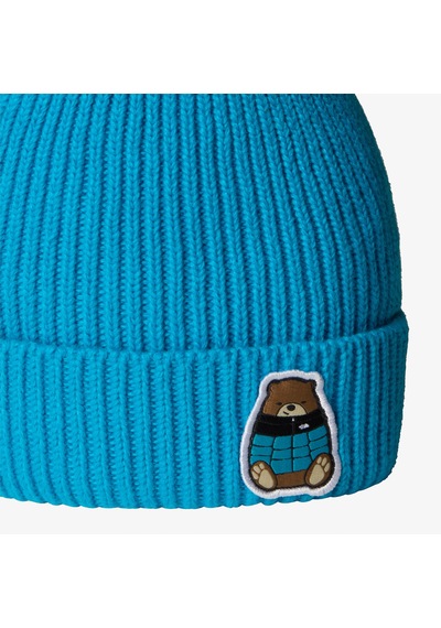 The North Face Logo Box Cuffed Çocuk Mavi Bere Nf0a8cgufop1 Mavi