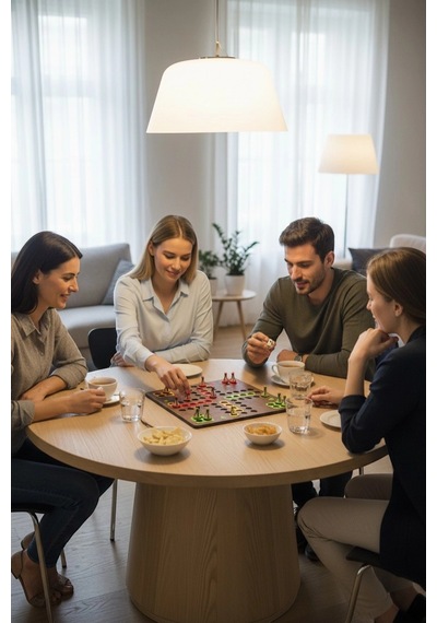 Ahşap Ludo Oyunu Kızma Birader - 4 Kişilik Premium Masa Oyunu