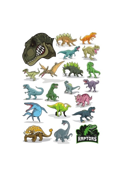 Dinazor Sticker Set-2 15 Parça Telefon, Tablet, Defter, Laptop Sticker