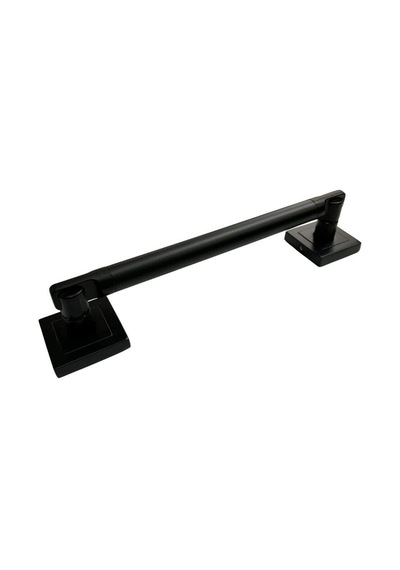 Sese Kare Rozetli Çekme Kapı Kolu Siyah Kol 25cm Ekonomik 202-03-25-02k