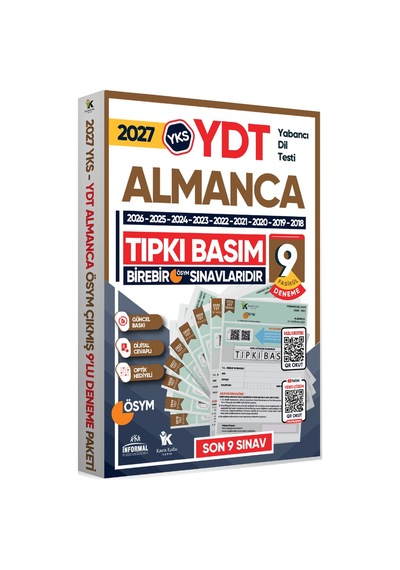 2026 YKS YDT (Yabancı Dil Testi) ALMANCA ÖSYM Çıkmış Soru Tıpkı Basım Deneme Paketi 8li Türkiye G.