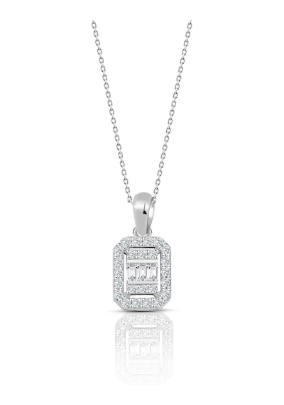 Modern Tasarım 0.30 Ct Baget Kare Tektaş Kolye