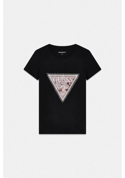 Guess Üçgen Logo Siyah Kadın T-shirt W6bı25k6046-jblk