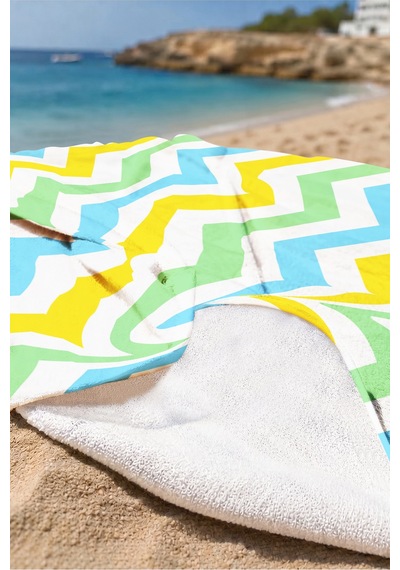 Zikzak Çizgili Modern Plaj Havlusu-geometrik Renkli Minimalist Havuz Deniz Hızlı Kuruyan Örtü Havlu Gölgeli Köpüğü Zikzak Çizgili Modern Plaj Havlusu-geometrik Renkli Minimalist Havuz Deniz Hızlı Kuruyan Örtü Havlu Gölgeli Köpüğü