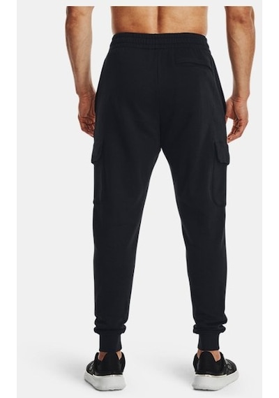 Erkek UA Rival Fleece Cargo Eşofman Altı 1382134-001 Siyah - Beyaz