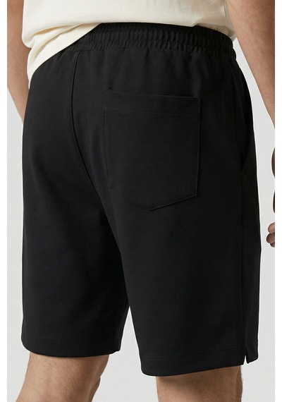 Tommy Life Siyah Standart Fit Basic Arka Cepli Erkek Şort - 88314