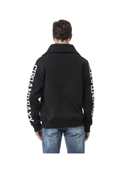Cipo & Baxx Cl605 Erkek Yarım Fermuarlı Sweatshirt "legendary" Kol Baskılı Ve Göğüs Logolu Kazak Siyah Cipo & Baxx Cl605 Erkek Yarım Fermuarlı Sweatshirt "legendary" Kol Baskılı Ve Göğüs Logolu Kazak Siyah