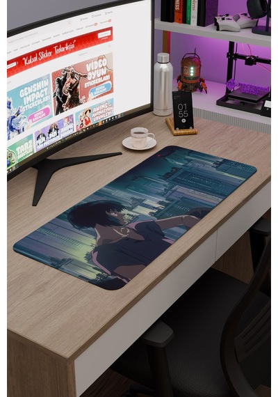 Ghost İn The Shell Kaymaz Dikişli Kauçuk Oyuncu Mousepad V4 - 70x30 Xl Gaming Mouse Pad Fare Altlığı