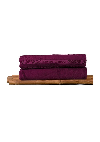 Mulberry Bambu Havlu %100 Organik Bambu Havlu Seti 50 x 90 - 6'lı Paket Premium Ultra Yumuşak Dekoratif Mürdüm