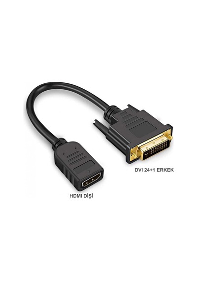 Dvı -d 24+1 Erkek To Hdmı Dişi Çevirici Video Kablo 30 Cm