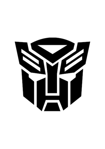 Transformers Sticker Oto Sticker Araba Cam Sticker 10 X 11 Cm Beyaz
