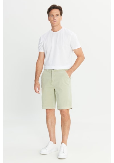 Lee Regular Fit Lastik Bel Detaylı Erkek Chino Şort L2510538341 Yeşil