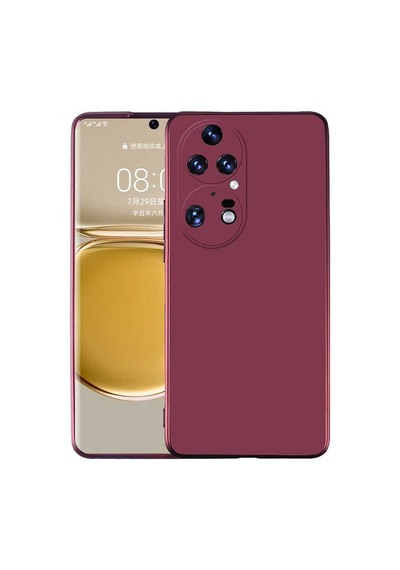 Huawei P50 Pro İle Uyumlu Kılıf Mürdüm Premier Silikon Orijinal Esnek İnce Geliştirilmiş Dayanıklı Darbe Karşıtı Koruyucu Yeni Tasarım Huawei P50 Pro, Mürdüm Sku: Zeusb0b354pzwz