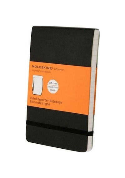 Moleskine Yumuşak Kapak Gazeteci Defteri Siyah Çizgili - 9x14 - 4664