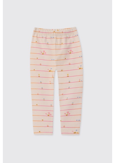 Panço Kız Çocuk Beli Lastikli Fuşya Tayt 2621gk12005 Pembe