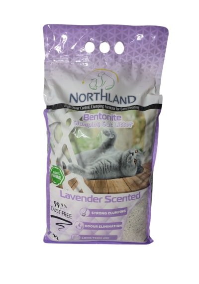 Northland Doğal Bentonite- Süper Topaklanan Lavanta Kokulu Kedi Kumu 10 Lt X 2 Adet