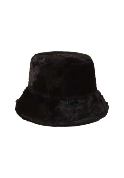 Uniquetrenders Kadın Ayarlanabilir Peluş Bucket Kova Şapka 2'li Set Siyah - Ekru