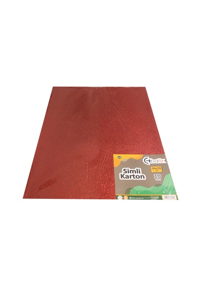 Bafix Simli Karton 50x70 Kırmızı