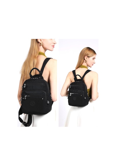 Smart Bags Küçük Boy Krinkıl Kumaş Kadın Sırt Çantası 3386 Açık