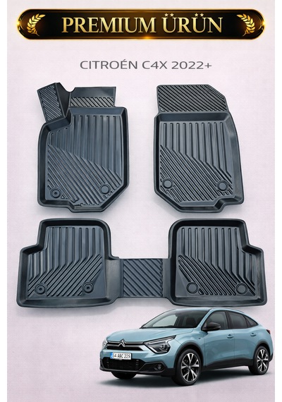 Citroen C4x 2022+ Uyumlu 3d Havuzlu Oto Paspas Premium