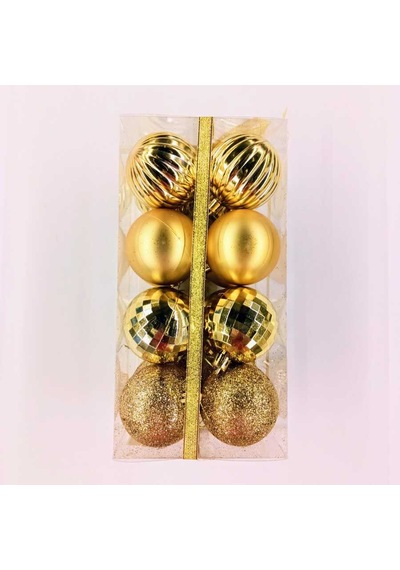 Orc Gold 16lı Top Yılbaşı Ağaç Süsü N5 6016 Diğer