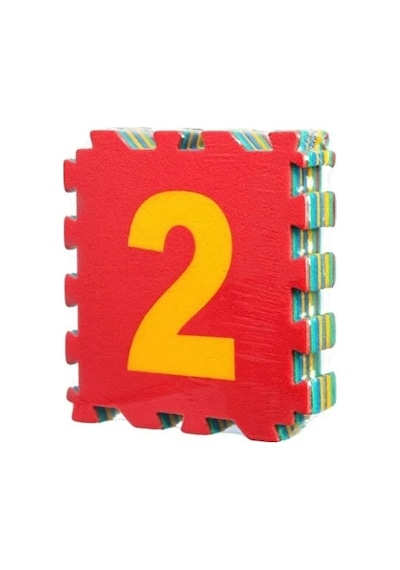 Yermatı Çocuk Oyun Eğitim Güvenli Eva Darbe Emici Canlı Renkler 9 Parça Sayılar Puzzle Yer Matı