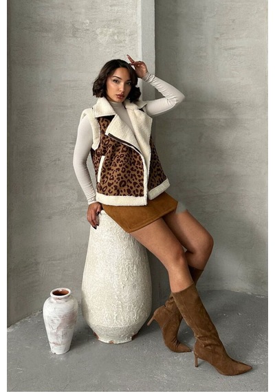 Verymoda Peluş Yelek Vmf1828 Kamel Kahve