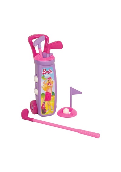 03026 Dede, Barbie Golf Arabası Beyaz - Çok Renkli
