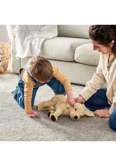 Ikea Gosıg Peluş Oyuncak 40 Cm Koyu Bej - Siyah