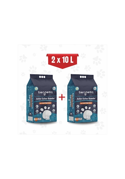 Benpetto AA250 Aktif Karbonlu Granüllü Kedi Kumu 2 x 10 L