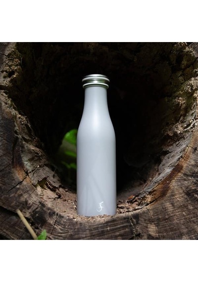 Lurch - 500 Ml Granit Gri, Paslanmaz Çelik Termos - Çift Cidarlı, Sızdırmaz - 240805 Beyaz