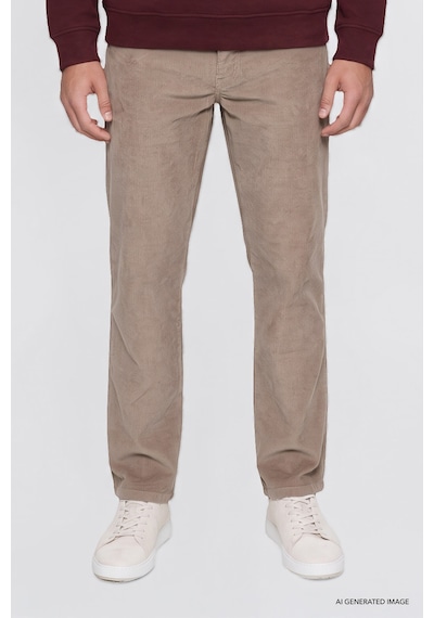Wrangler Pamuklu Texas Slim Fit Cepli Esnek Erkek Kadife Pantolon Mw12sec185 Kahverengi