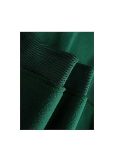 Caddekombin Aot Keşif Birliği Arka Göğüs Baskılı Kapüşonlu Cepli İçi Yünlü Yeşil Sweatshirt Yeşil