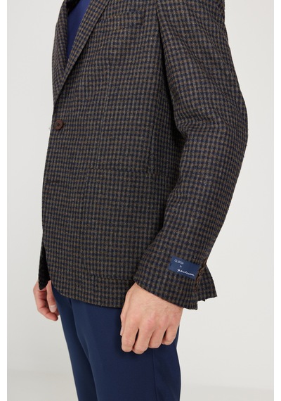 AC&Co / Altınyıldız Classics Erkek Kahve Lacı Slim Fit Dar Kesim Mono Yaka Desenli Yünlü Ceket Kahve Lacı AC&Co / Altınyıldız Classics Erkek Kahve Lacı Slim Fit Dar Kesim Mono Yaka Desenli Yünlü Ceket Kahve Lacı