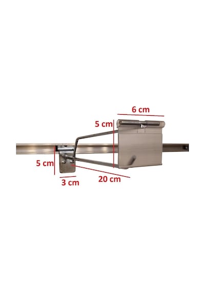 Etiketli Kanallı Pano Kancası 20 Cm Galvaniz Mağaza Raf Askı Kancası 200 Adet