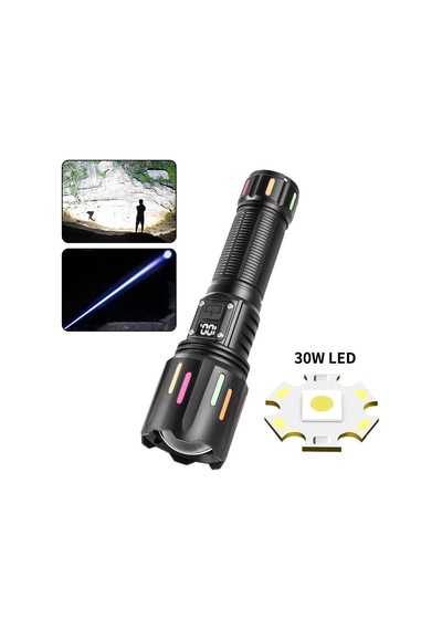 Ps-9954 30w Zoomlu Led Powerbank Özellikli Şarjlı Profesyonel El Feneri