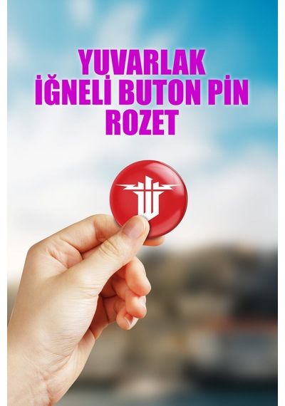 Wolfenstein Video Oyun Çanta Süsü İğneli Buton Rozet Seti 1 Adet Tekli