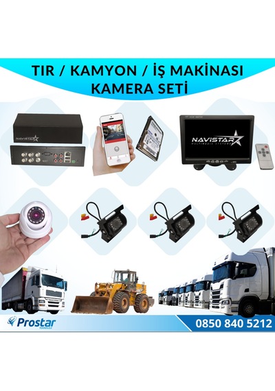 Tır Kamyon İş Makinası için Uzaktan İzlemeli 4 Kameralı 320 GB H