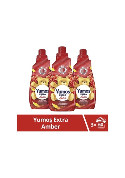 Yumoş Extra Konsantre Çamaşır Yumuşatıcısı Amber 3 x 1440 ML