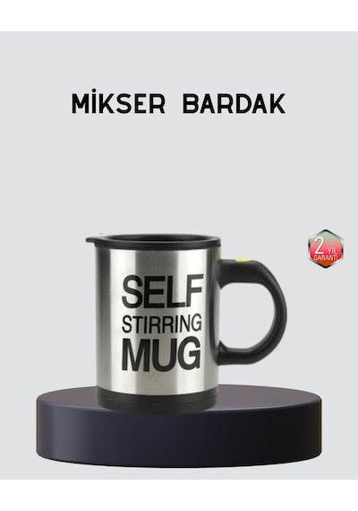 Otomatik Karıştıran Akıllı Kupa - Paslanmaz Çelik, Isı Korumalı