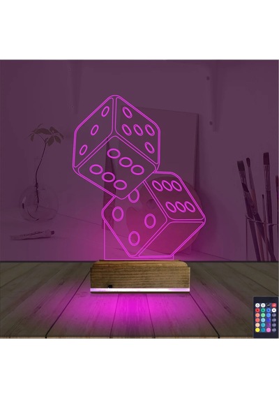 Luvivia Zar Şans 3d Lamba - Masa Gece Lambası Şeffaf