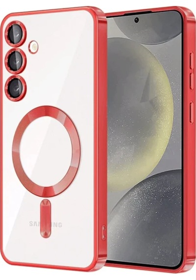 Newface Samsung Uyumlu Galaxy S23 Plus Kılıf Kross Magneticsafe Kapak Kırmızı