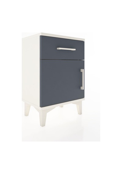 Arges Komodin Tek Raflı Tek Kapaklı 44x30x64 Aytaşı-antrasit Aytaşı