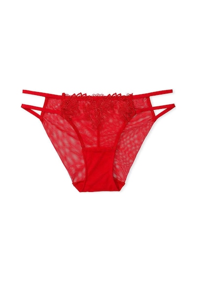 Victoria's Secret İşlemeli File Askılı Cheekini Külot Ruj Kırmızısı